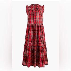 J. Crew Factory Tiered Plaid Dress - NWT